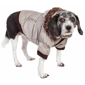 Cappotto Parka Metallico alla Moda per Animali Domestici, Abbigliamento Elegante per Animali - Product Image 1