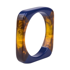 Top Ranking de alta calidad Hot Blue resina joyería artesanía mejor brazalete brazaletes para mujeres mejor producto para la venta - Product Image 2