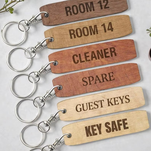 Premium Wooden Keychain Custom Logo Engraving <b>Key</b> <b>Holder</b> Wholesale - Product Image 1