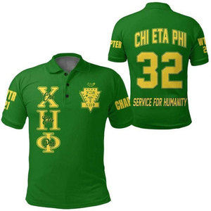 Chi Eta Phi <b>Men's</b> Short Sleeve <b>Polo</b> <b>Shirt</b> Yellow <b>Green</b> Geometric Print Breathable Regular Fit Casual Wear - Product Image 3