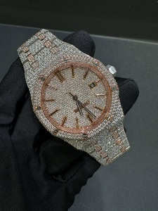 Reloj Mecánico Personalizado de Moda con Diamantes, Movimiento Original, Reloj para Hombre con Moissanita VVS1, Estilo Hip Hop - Product Image 1
