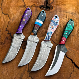 Couteaux de chasse et de dépecage UA Supplies Factory Outlet – Vente en gros à bas prix, approvisionnement en vrac, lame fixe en acier Damas, manche en bois et résine - Product Image 1