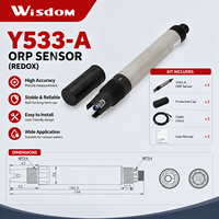 Sonde de surveillance de la qualité de l'eau industrielle ORP à électrode en platine 1999-1999mV IP68 RS485 MODBUS pour le traitement des eaux usées