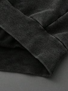 Ensemble de survêtement streetwear pour homme, personnalisé, effet délavé à l'acide et effet soleil, nouveau style vintage, sweat à capuche zippé et pantalon ample, 100% coton uni - Product Image 4