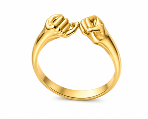 Bague de promesse plaquée or, en argent sterling 925, symbolique, pour doigt ou petit doigt, cadeau unisexe - Product Image 5