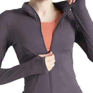 Camiseta de Yoga Personalizada para Mujer, Transpirable, de Poliéster Estampado, Manga Larga, para Fitness, Gimnasio, Running, Ejercicio, Ropa Deportiva, con Cierre - Product Image 6