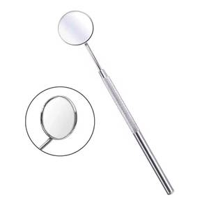 Miroir buccal chirurgical Morje, argenté, avec poignée moletée, instrument chirurgical manuel de classe II, certifié CE - Product Image 1