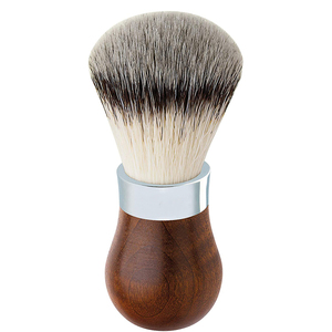 Brosse à barbe en bois pour hommes, couleur marron, poils synthétiques, 10 pouces, brosse de nettoyage pour le cou et le visage, brosse de rasage pour soins personnels masculins, vente en gros - Product Image 2