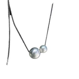 สร้อยคอเงินแท้ S925 ประดับมุกเปลือกหอยทรงไม่สมมาตร สไตล์เกาหลี อินเทรนด์ ดีไซน์เฉพาะตัว รุ่น D9229 - Product Image 4