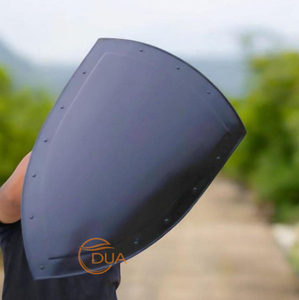 Escudo Medieval de Hierro Pulido de Calibre 18, Escudo de Armadura de Caballero, Escudo de Batalla para Cosplay y Reenactment Histórico, Negro, Halloween - Product Image 1