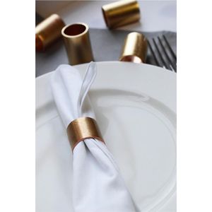 Wholesale Premium Metal Napkin Ring Durable Rectangular Silver Table Accessory Elegant Tableware for Restaurant Banquet Ring - Product Image 3