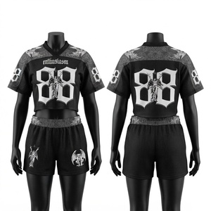 Premium 120g Lightweight Breathable <b>Mesh</b> Polyester Jersey <b>Short</b> Set Black Gray Printed Panels Custom Heat-Transfer Logo Athletic - Product Image 1