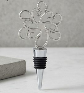 Bouchon de bouteille en acier inoxydable plaqué argent, sur mesure, avec bec verseur, pour bars, bouchons de bouteille, fermetures, bouchon très vendu - Product Image 1