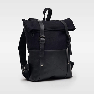 Genuine Leather Canvas Backpack <b>Water</b> Resistant Large Size Travel Laptop High Quality Wholesale Bulk Manufacturer LCB-0025 - Product Image 2