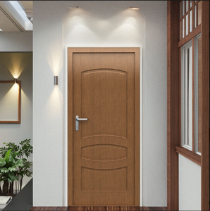 Puerta Principal Individual de Madera MDF con Acabado Moderno para Dormitorio, con Película de PVC, para Casa, Hotel, Villa, Venta al por Mayor - Product Image 4