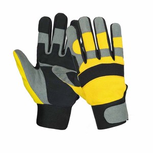 Premium Quality Reinforced Synthetic Leather Mechanical Gloves Anti <b>Slip</b> Knit Wrist General Purpose Customized logo - Product Image 1