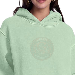 Sudadera con Capucha de Silueta Relajada para Mujer, Mezcla de Algodón Premium, Prenda Casual para Combinar en Atuendos Modernos para el Día a Día - Product Image 5