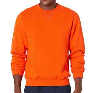 Sudadera de seguridad reflectante de alta visibilidad de manga larga para hombre, amarilla, precio económico, con correa naranja, logotipo, cinta de color Glory y material azul marino. - Product Image 1