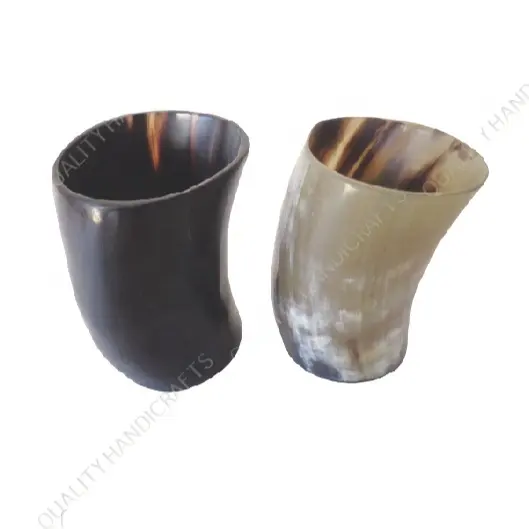 New Best Quality viking drinking horn type shot glass set of 2 small drinking horn shots from India by Quality Handicrafts