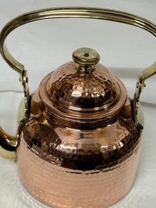 Handcrafted <b>Copper</b> Tea Kettle Vintage Style Durable Metal Teapot Brass <b>Handle</b> Spout Eco-Friendly Dishwasher Safe Lid - Product Image 6