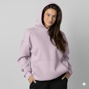 Sweat à capuche oversize décontracté pour femme, imprimé sur le devant, 100 % coton, avec épaules tombantes, pour l'hiver, service OEM - Product Image 6
