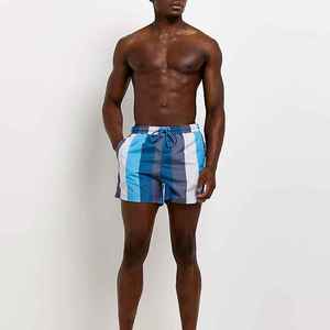 Shorts de bain décontractés pour hommes, personnalisés, en gros, pour l'été, tricotés, séchage rapide, respirants, en polyester écologique, vêtements de fitness, OEM - Product Image 3
