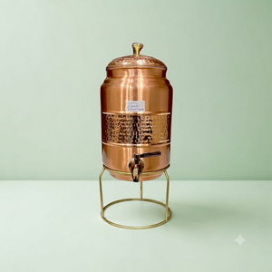 Distributeur d'eau en cuivre pour l'hôtellerie et la maison, exporté par Indian exports international. (Cuivre pur certifié) - Product Image 1