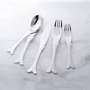 Elegant Dining Metal Flatware Set Cutlery Spoon Fork <b>Knife</b> Set Stylish Kitchen Tableware Collection - Product Image 1