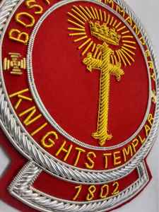 Parche Bordado de los Caballeros Templarios con Hilos de Plata y Oro - Product Image 2