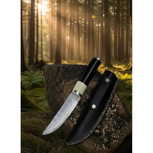 Cuchillo de Chef Burraq Hecho a Mano con Acero de Damasco, Hoja de 7 Pulgadas, Mango de Madera, Funda de Cuero Premium, Apto para Lavavajillas - Product Image 2