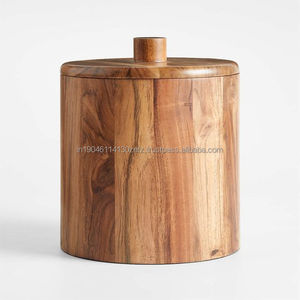 Contenedor de alimentos respetuoso con el medio ambiente, artículos decorativos para el hogar, cocina, recipiente hecho de madera y almacenamiento y organización de herramientas - Product Image 2