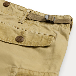 Luxury heritage cargo Men Cargo Pants Cotton Poplin Wide Leg Vintage <b>Drawstring</b> Hem Premium Workwear Custom Streetwear OEM - Product Image 4