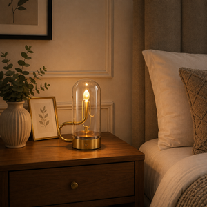 Rechargeable Gold LED <b>Table</b> <b>Lamp</b> | 2000mAh Battery 8 Hour Runtime Metal Glass Cordless Desk <b>Lamp</b> Modern Home Decor Lighting <b>Lamp</b> - Product Image 2