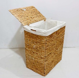 Handwoven Eco-Friendly Durable Water Hyacinth Laundry <b>Basket</b> for Home & Hotel - Product Image 5