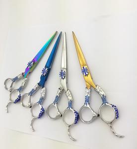 Dragon <b>Handle</b> Barber Scissors Kit Black Coated Hair Cutting Salon Barber Thinning <b>Shears</b> 2 Pcs Hairdressing Set - Product Image 6