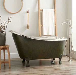 Baignoire autoportante à pattes en fonte vintage, design baril blanc pour salle de bain, hôtel, villa - Product Image 6