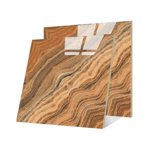 Carrelage de sol en porcelaine émaillée polie effet marbre bleu 600 x 600 mm, carrelage céramique vitrifié brillant pour intérieur d'hôtel - Product Image 2