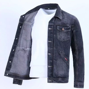 New Design Blue Male Jean Coats Button Pocket Men's Denim <b>Jacket</b> Autumn Cowboy Winter Oversize Branded Size L Outwear Clothing - Product Image 2