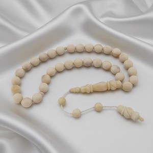 Rosario Islámico Moderno Hecho a Mano con 33 Cuentas de Hueso de Camello Talladas, Ecológico, Tasbih Misbaha WAC-0916 - Product Image 5
