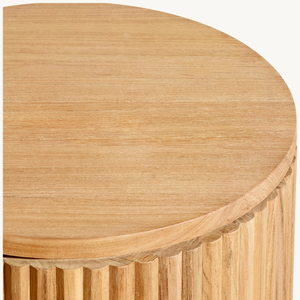 Mesa de Centro Redonda Moderna Hecha de Madera de Teca de Alta Calidad, Muebles Duraderos para Sala de Estar - Product Image 5