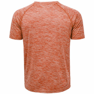 T-shirt à manches courtes pour homme, bleu foncé, tricoté uni rouge, coupe classique, col rond, style streetwear décontracté, tissu jersey 100% coton - Product Image 3