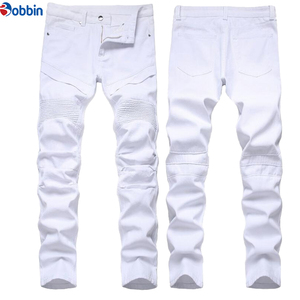 Pantalones Vaqueros para Hombre, de Alta Calidad, Corte Slim Fit, Cintura Media, Pierna Recta, Casuales, de Algodón Transpirable, con Bolsillos - Product Image 3