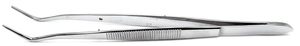 Pince chirurgicale angulaire dentée en acier inoxydable avec poignée moletée, instrument manuel réutilisable pour usage dentaire, haute qualité, certifiée CE - Product Image 4