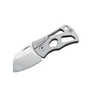 Mini couteau pliant en acier D2 avec manche en métal, couteau de poche pour le camping en plein air, qualité DIY, personnalisable OEM - Product Image 1