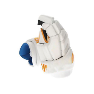 Guantes de Hockey sobre Hielo HI-GLOW SPORTS INTERNATIONAL Blancos de EVA y Fibra de Carbono con Ribete Naranja, Cierre a Presión, Duraderos, Ajuste Universal, Impermeables - Product Image 2