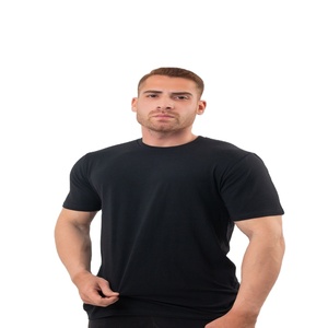 Camisetas de Jersey Lisas Casuales para Hombre, 200 Gramos, Corte Holgado, Manga Corta, Cuello Redondo, Transpirables, de Secado Rápido, Comprimidas - Product Image 1