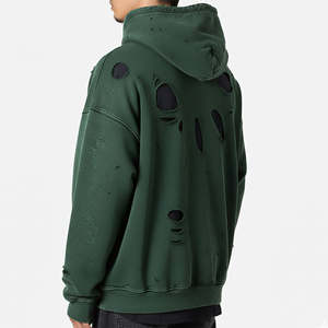 Sweat-shirts à capuche 100% coton unisexes, sweat-shirt personnalisé pour homme, ensemble deux pièces pour le sport de plein air, sweat-shirt décontracté pour homme avec capuche intégrale - Product Image 3