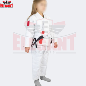 Nouvel uniforme de karaté pour enfants, respirant, léger, de couleur blanche, confortable, pour l'entraînement aux arts martiaux, avec ceintures, service OEM ODM - Product Image 4