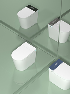 Ensemble WC intelligent mural de haute qualité pour salle de bain, noir/blanc, toilettes intelligentes avec réservoir dissimulé, WC suspendu pour projet hôtelier - Product Image 6