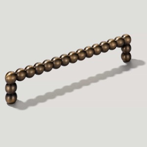 Traditional Brass Round Furniture <b>Knob</b> with Teal Inlay for Drawer Cabinet Hardware Durable Metal Handle - Product Image 4